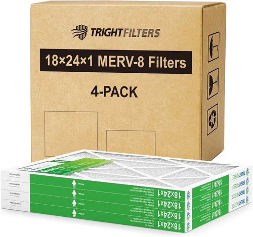 Vista 18 de TRIGHTFILTERS 12x12x1 Filtro de aire 4 paquete, MERV 8 Filtros de aire plisados de defensa contra el polvo de reemplazo para aire acondicionado HVAC
