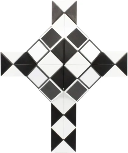 Vista 2 de Mipartebo Magic Snake Cube Twist Puzzle 72 Cuñas Tamaño Grande Negro Juguetes de serpiente para ansiedad, regalo de fiesta, juego para niños