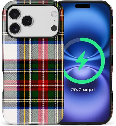 Vista 83 de Funda Compatible con iPhone 13/14 [Compatible con MagSafe] Protección de Doble Capa de Cáscara Dura Híbrida, Funda Magnética Protectora a Prueba