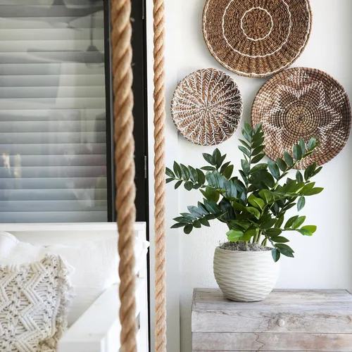 Vista 6 de Nearly Natural - Planta artificial ZZ de 28 pulgadas, planta Zamioculcas con maceta decorativa