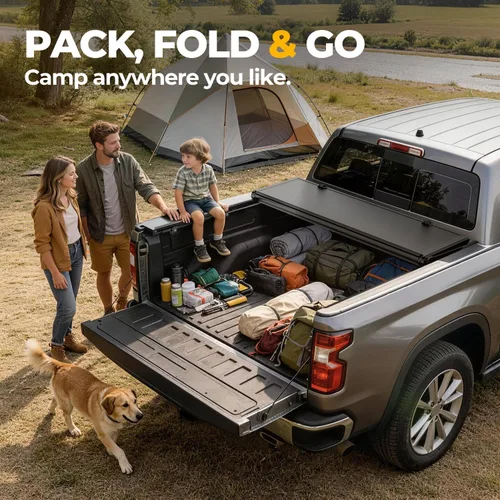 Vista 6 de Auto Dynasty Cubierta FRP Tonneau de perfil bajo para Ram 1500 2019-2025