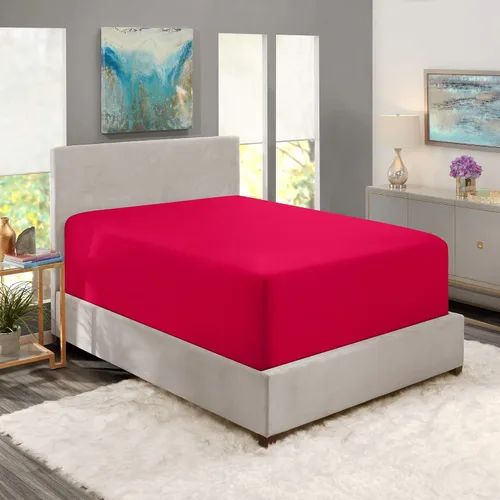 Vista 14 de 100 % algodón natural de 400 hilos, 1 pieza con bolsillo profundo de 21 pulgadas y 2 fundas de almohada, juego de sábanas de 3 piezas