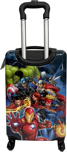 Vista 2 de Fast Forward Spiderman - Maleta de viaje de 20 pulgadas con ruedas para niños, Avengers, Equipaje giratorio