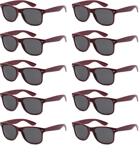 Vista 29 de Paquete de 10 lentes de sol a granel con protección UV para Bandera Americana Humo