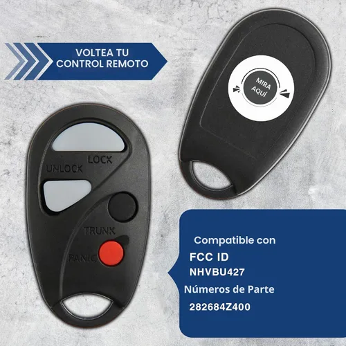 Vista 5 de Llavero de auto con control remoto para entrada sin llave, repuesto para NHVBU427 marca KeylessOption.
