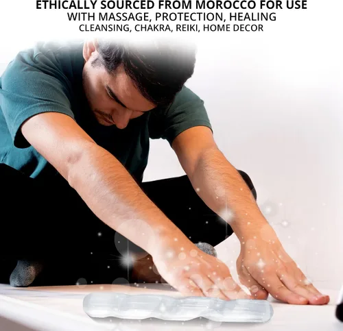 Vista 7 de Varita redonda en espiral de cristal de selenita, varita de cristales curativos para protección espiritual y meditación, mejor para decoración