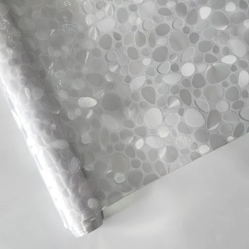 Vista 5 de Película decorativa de privacidad para ventana, no adhesiva, reutilizable, control de calor, bloqueo de luz UV, cubiertas de vinilo para ventanas