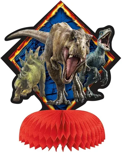 Vista 2 de Unbranded Kit de decoración de 7 piezas de Jurassic World Dinosaur Park para fiestas de cumpleaños