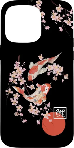 Vista 21 de Cherry Blossom Koi Carp Fish Japanese Sakura Graphic Art Case for iPhone 17