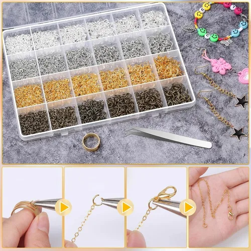 Vista 5 de 2840 anillos de salto para la fabricación de joyas, anillos de salto abiertos shynek para suministros de fabricación de joyas, manualidades