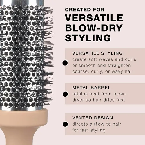 Vista 3 de InfinitiPro by Conair - Cepillo para el cabello - Cepillo redondo - Cepillo redondo para soplar - Diseñado para retener el calor y el flujo de aire