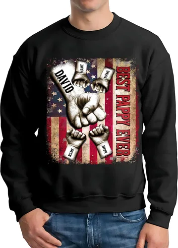 Vista 4 de NAZENTI Camisas de papá para abuelo, camisas de papá para hombres, camisa del día del padre, camiseta personalizada para papá regalo