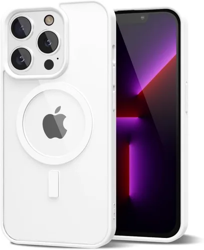 Vista 79 de oakxco Funda magnética transparente compatible con Magsafe, bonita funda delgada y transparente de poliuretano termoplástico no amarillenta, carcasa