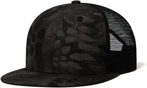 Vista 2 de Venta al por Mayor Llanura en Blanco Ala Plana Ajustable El Snapback Gorras de béisbol Malla Barata Camo Graffiti Flat Bill Hat