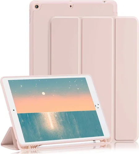 Vista 15 de Funda para iPad 8ª/7ª generación (2020/2019) iPad 10.2 pulgadas con soporte para lápices [encendido/apagado] funda protectora con soporte magnetico
