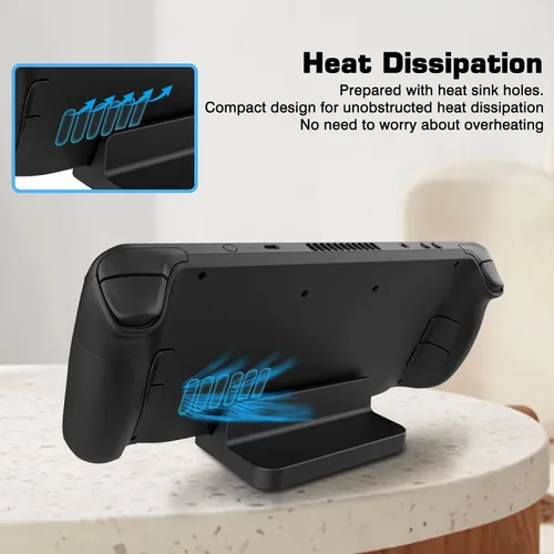 Vista 3 de DLseego Base de soporte portátil para cubierta de vapor, soporte de consola de interruptor, base de montaje estable con almohadilla de silicona