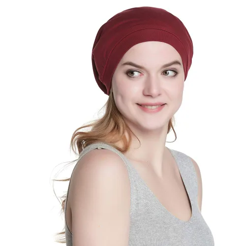 Vista 148 de Alnorm - Gorro con forro de satén y suave banda elástica para hombres y mujeres, talla única Se ajusta a la mayoría