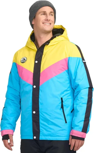 Vista 9 de Tipsy Elves Chaquetas de esquí para hombre - Divertidas y coloridas prendas de esquí con capucha impermeables para adultos
