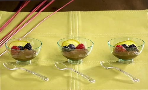 Vista 2 de zappy 50 mini tazones de plástico transparente para fiestas, cuencos pequeños desechables para postre, platos para dulces, cuencos para aperitivos