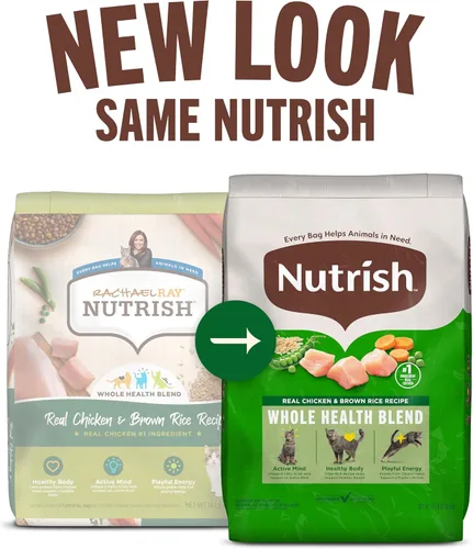 Vista 2 de Nutrish Comida seca para gatos, receta de pollo real y arroz integral, bolsa de 3 libras (Rachael Ray)