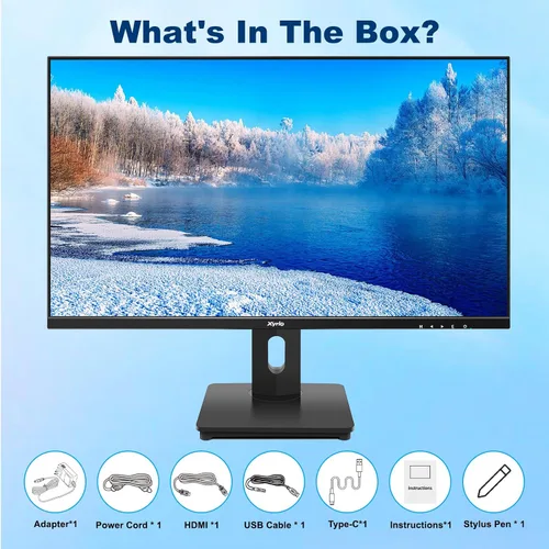 Vista 9 de Monitor de pantalla táctil, monitor de pantalla táctil de 27 pulgadas QHD 2560 x 1440 100Hz, monitores de pantalla táctil con 10 puntos táctiles