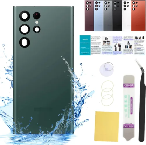 Vista 90 de Compatible con Samsung Galaxy Note 8 - Carcasa trasera de repuesto de cristal de 6.3 pulgadas, SM-N950, todos los portadores con manual de Negro