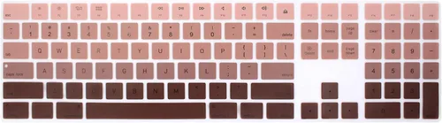 Vista 13 de HRH Funda de teclado de silicona negra para teclado mágico con teclado numérico A1843 MQ052LL/A lanzado en 2017 (diseño de EE. UU.)