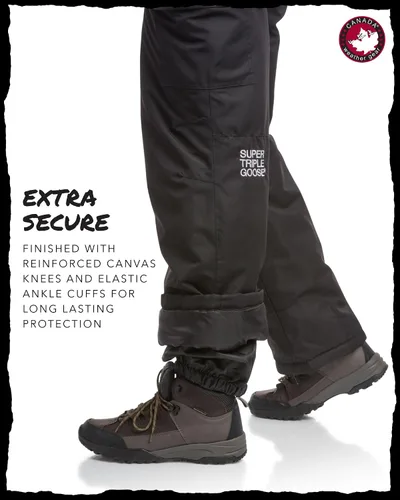 Vista 5 de CANADA WEATHER GEAR Pantalones de nieve para hombre, aislados, pesados, impermeables, para snowboard, pantalones de esquí resistentes a