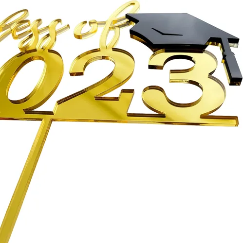 Vista 3 de FranJohnsonHouse Class of 2025 Graduation Cake Topper – Personalized Year & Text, Custom Acrylic, 6" Wide – Party Decor