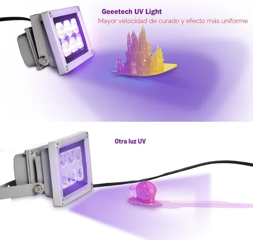 Vista 2 de Lámpara de curado de resina UV para impresora 3D de 405 nm para impresión 3D SLA/DLP/LCD, resina fotosensible solidificante, luces LED UV de 405 nm