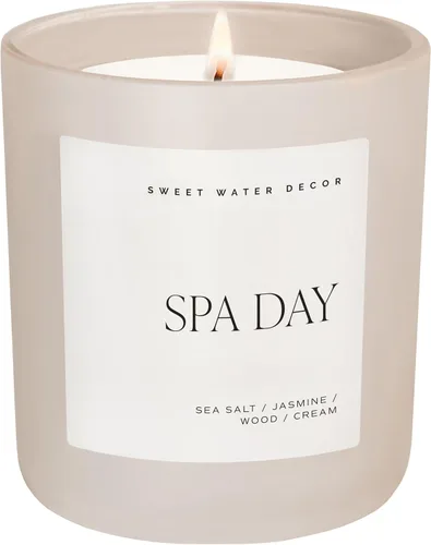 Vista 14 de Sweet Water Decor Palo Santo - Vela de pachulí – Clavo de soja, vainilla, pachulí, vela de spa perfumada de madera de cedro para el hogar, tarro
