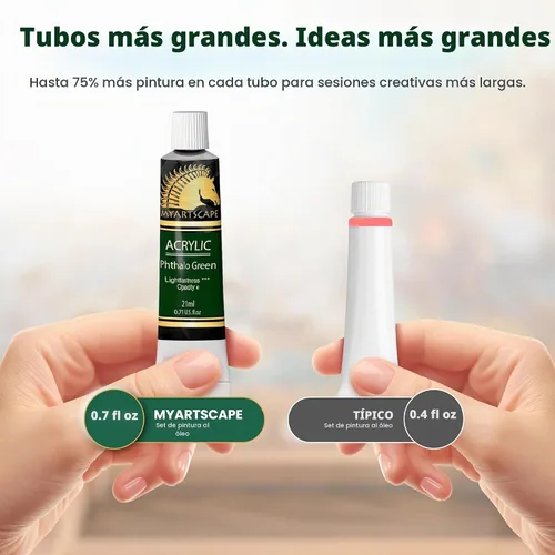 Vista 4 de MyArtscape - Juego de pinturas al óleo para artistas, 24 x 0.7 fl oz