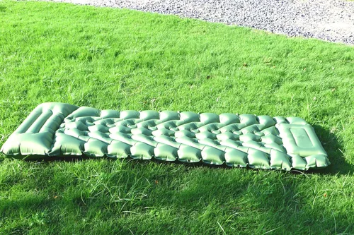 Vista 8 de Air Mattress for Camping Mattress with Pillow Built-in Foot Pump Airpad Green