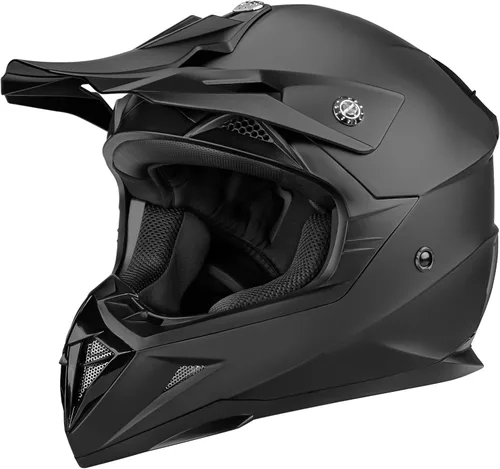 Vista 12 de Casco para Dirt Bike YEMA aprobado por DOT - Casco de motocross ATV MX BMX todoterreno de cara completa con 8 ventilaciones y forro removible, casco