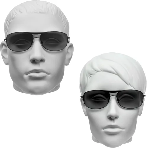 Vista 3 de proSPORT Gafas de sol bifocales de aviador +1.50 montura negra de bronce con lente ahumada bifocales para hombres y mujeres