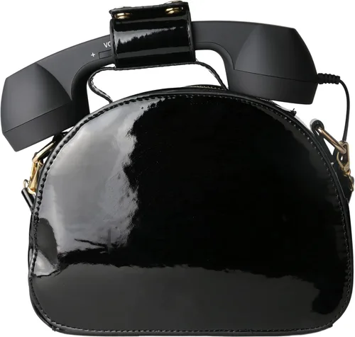 Vista 4 de Bolso bandolera para teléfono con esfera retro, bolso de micrófono móvil de PU para mujer