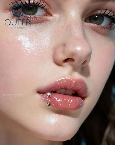 Vista 2 de OUFER Anillos de labio de herradura 16G para mujeres y hombres, acero quirúrgico 316L, 8/0.394 in, joyería de piercing de labio, rosca interna