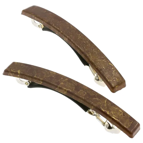 Vista 13 de Camila Paris CP3074 - Pinzas de pelo francés para niñas, juego de 2 pinzas de metal de goma beige, agarre fuerte, antideslizantes, accesorios