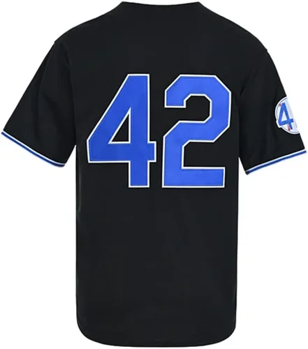 Vista 3 de Madjus Camiseta de béisbol para hombre con 42 botones de color negro