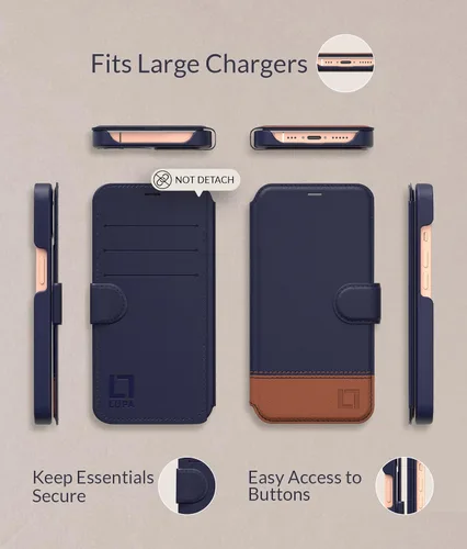 Vista 4 de LUPA Legacy Funda tipo cartera compatible con iPhone 13 Mini, funda con tarjetero, delgada y duradera, para mujeres y hombres, funda para iPhone 13