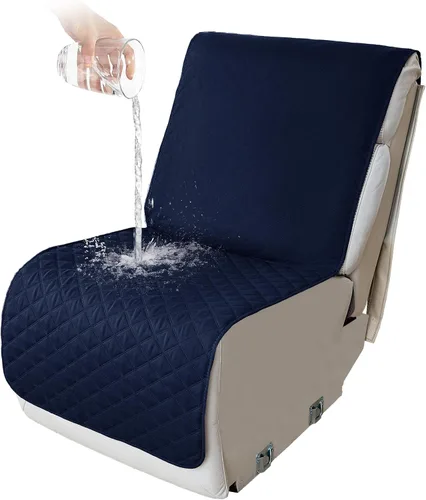 Vista 155 de HDCAXKJ Fundas impermeables 100% impermeables para sofá reclinable en forma de L, lavable, acolchada y suave para perros y mascotas, 1 funda de Negro