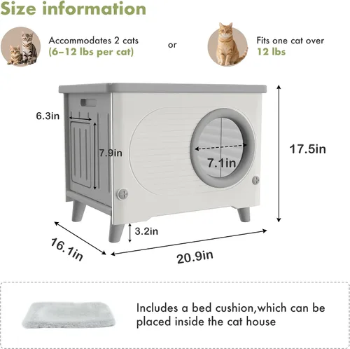 Vista 17 de Casas de gatos resistentes a la intemperie para gatos al aire libre