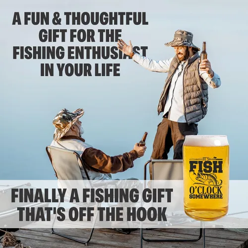 Vista 4 de Lata de cerveza para hombre de 16 onzas para hombres, regalos de pesca para hombres, vaso para el día del padre, regalos para taza de pescador