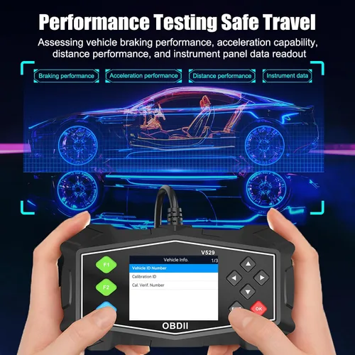 Vista 3 de Escáner OBD2 Lector de código de diagnóstico, luz de motor OBD II automotriz, probador de batería, modo 6, modo 8 y preparación I/M, herramienta