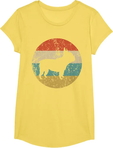 Vista 59 de Camiseta de perro retro de Bulldog Francés Negro
