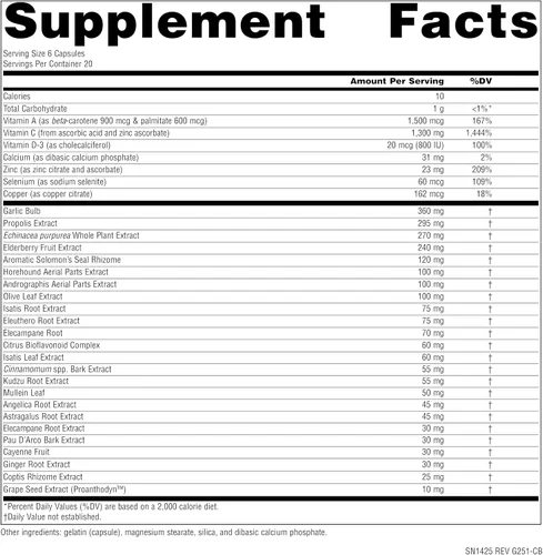 Vista 4 de Source Naturals Fórmula de Bienestar Vitaminas Bio-Alineadas y Defensa Herbal, SN1425, 1