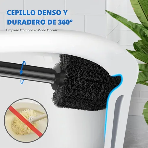Vista 4 de LOVLOY Juego de émbolo y cepillo de inodoro, cepillo de cuenco y émbolo de inodoro resistente con soporte ventilado, combo de cepillo de inodoro 2