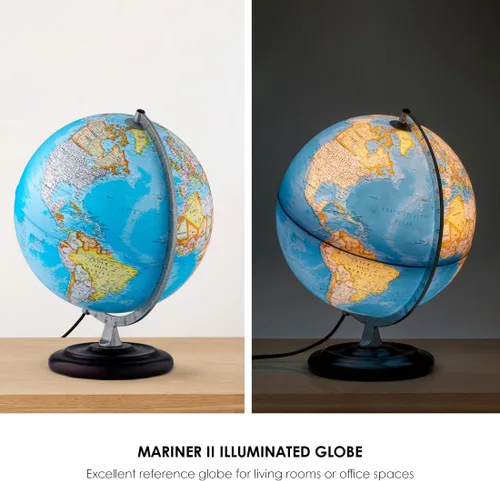 Vista 2 de Waypoint Geographic Globo iluminado Mariner