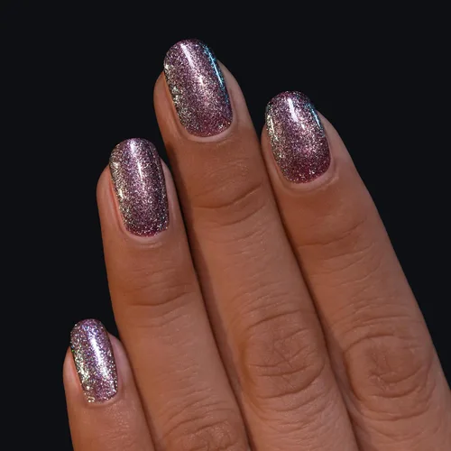 Vista 5 de ILNP Moondust Esmalte de uñas holográfico brillante plateado estelar
