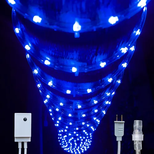 Vista 17 de Russell Decor Cuerda de luces LED con controlador regulable de 4 niveles para Navidad, 4 de julio, Día de los Caídos, decoración de vacaciones